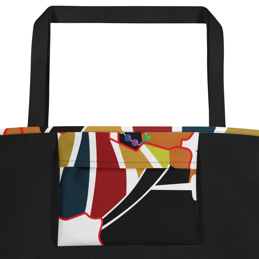 Abi Eso Accessories All-Over Print Large Tote Bag