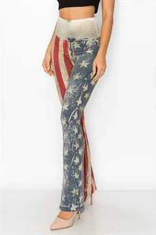 AMERICANA STARS AND STRIPES YOGA PANTS