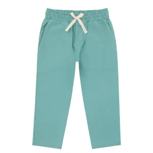 Boys Sea Blue Canvas Pant