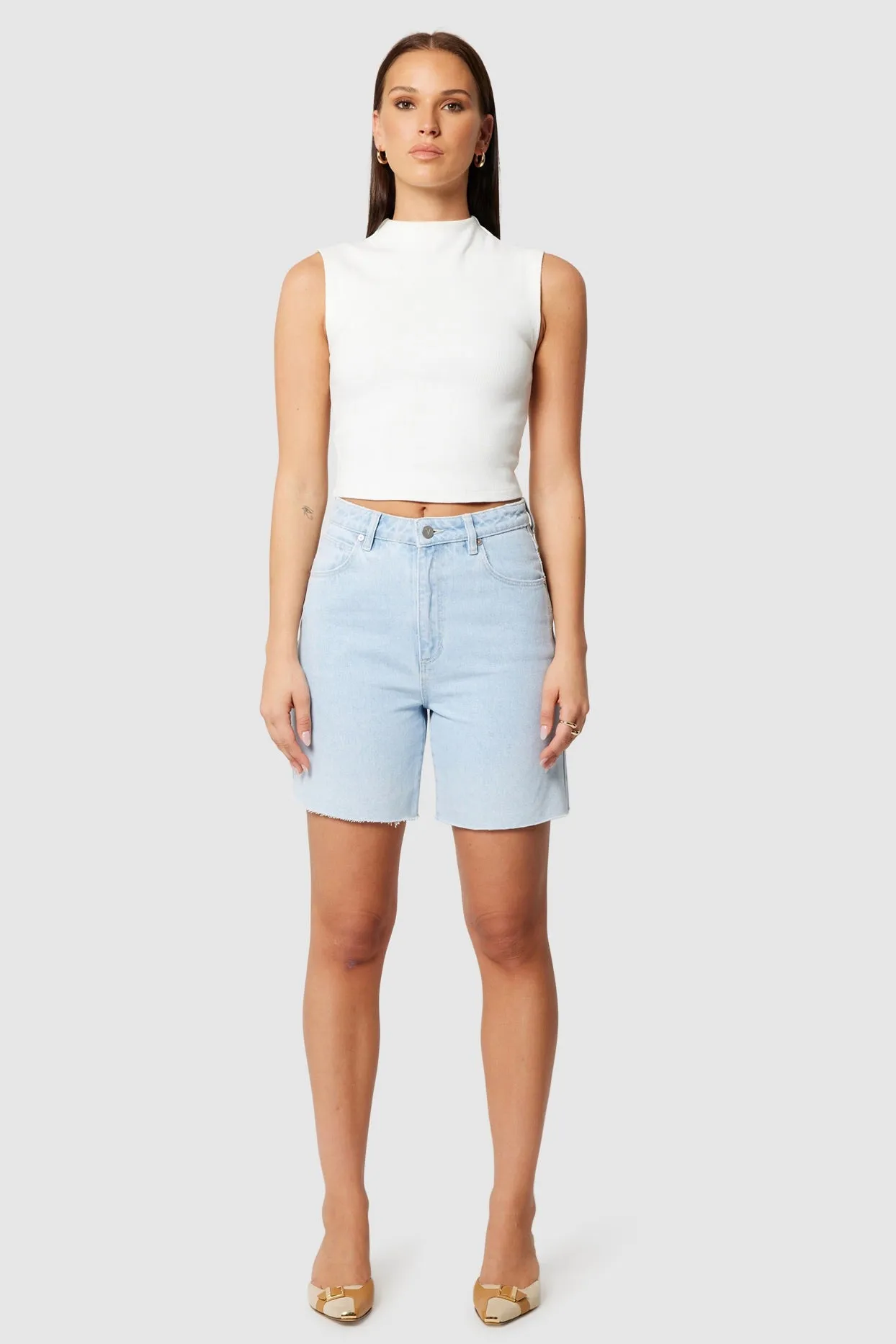 Carrie Kate Light Blue Denim Short