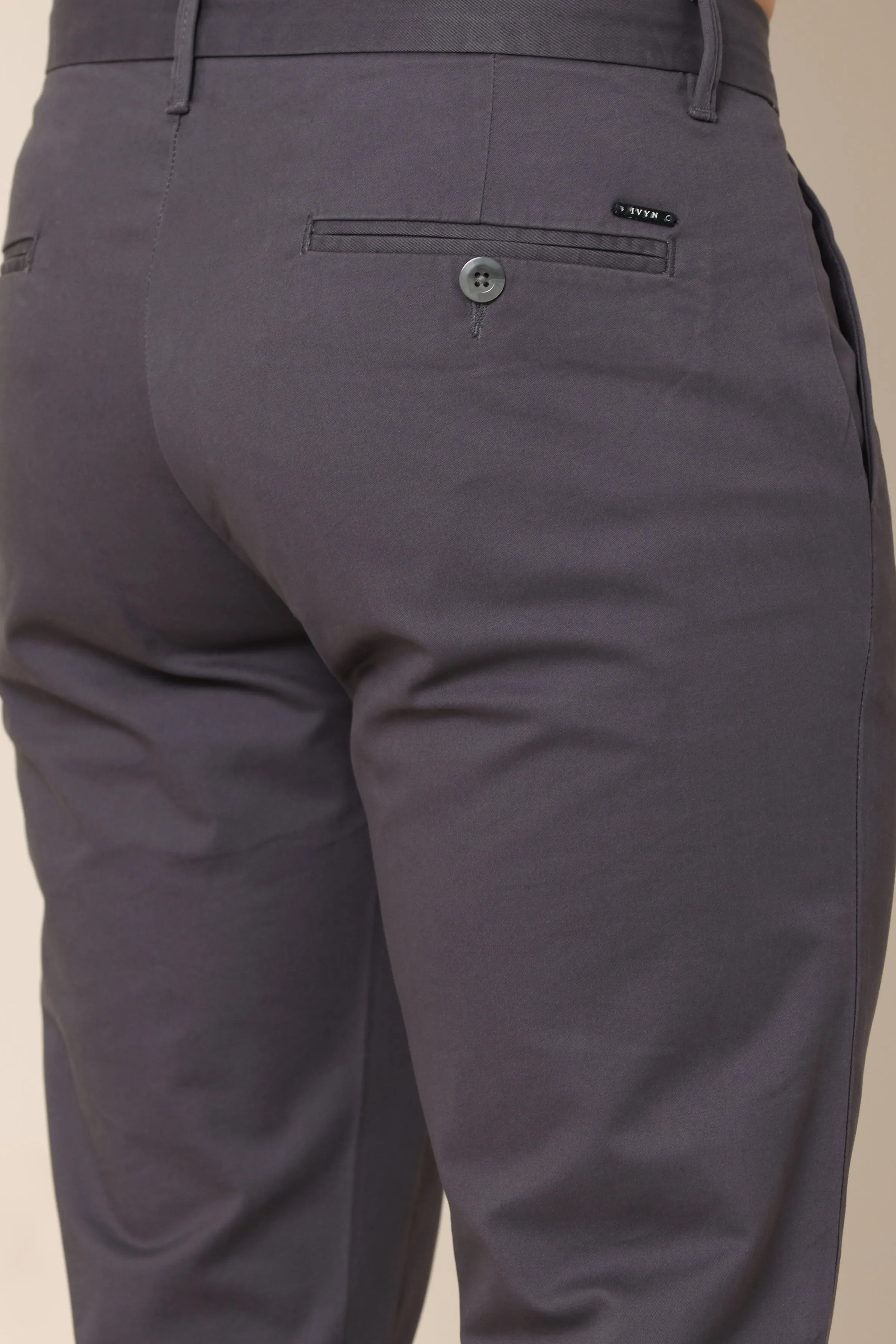 Classic Charcoal Cotton Trousers