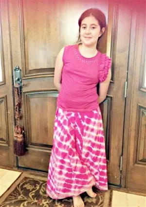 Cupcakes and Pastries Girls Palazzo Pants in Fuchsia Tie Dye