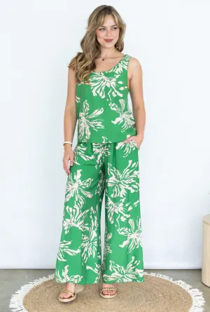 Eloise Scallop Pants - Green