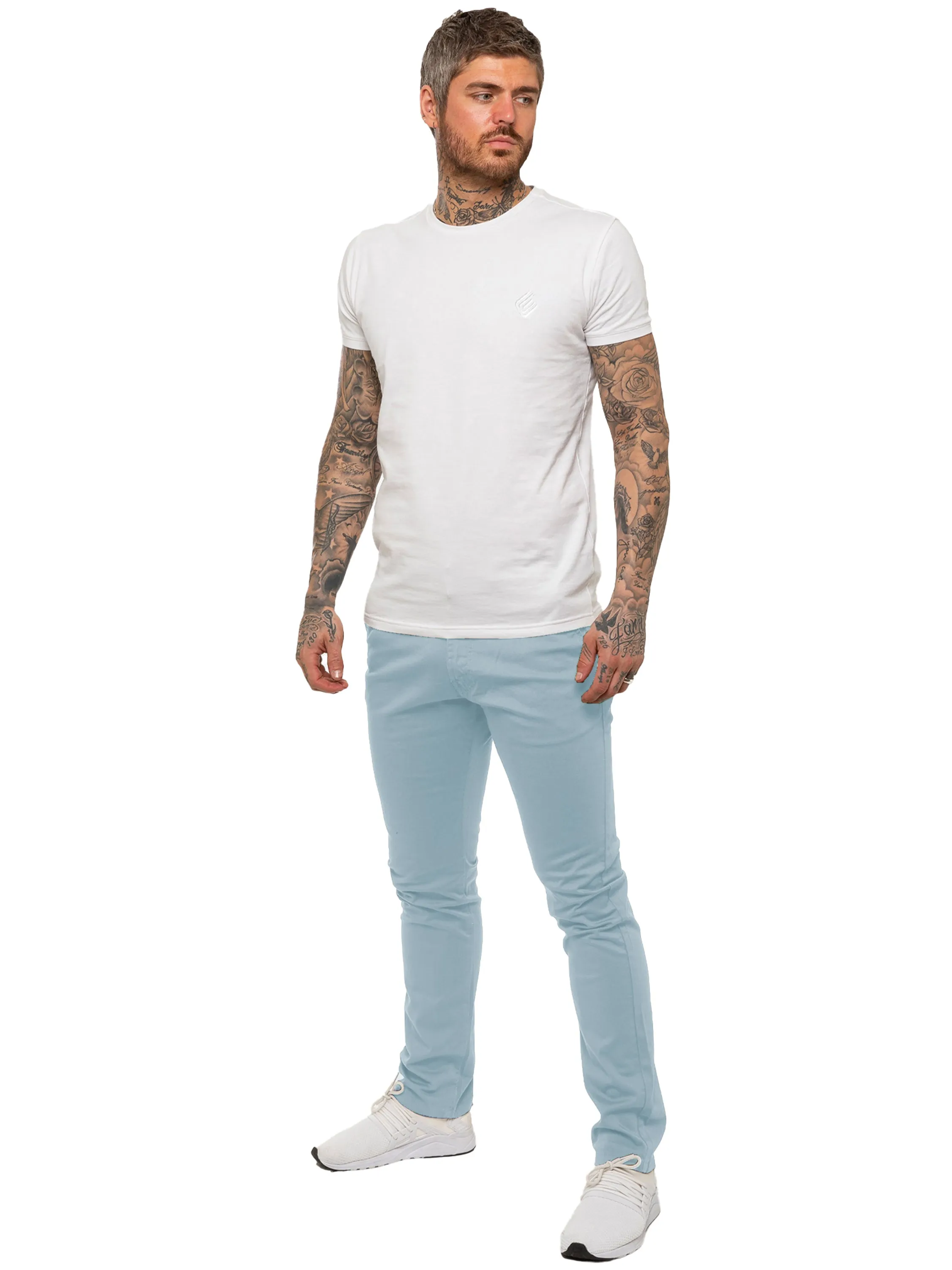 Enzo | Mens Slim Fit Stretch Chino Trousers