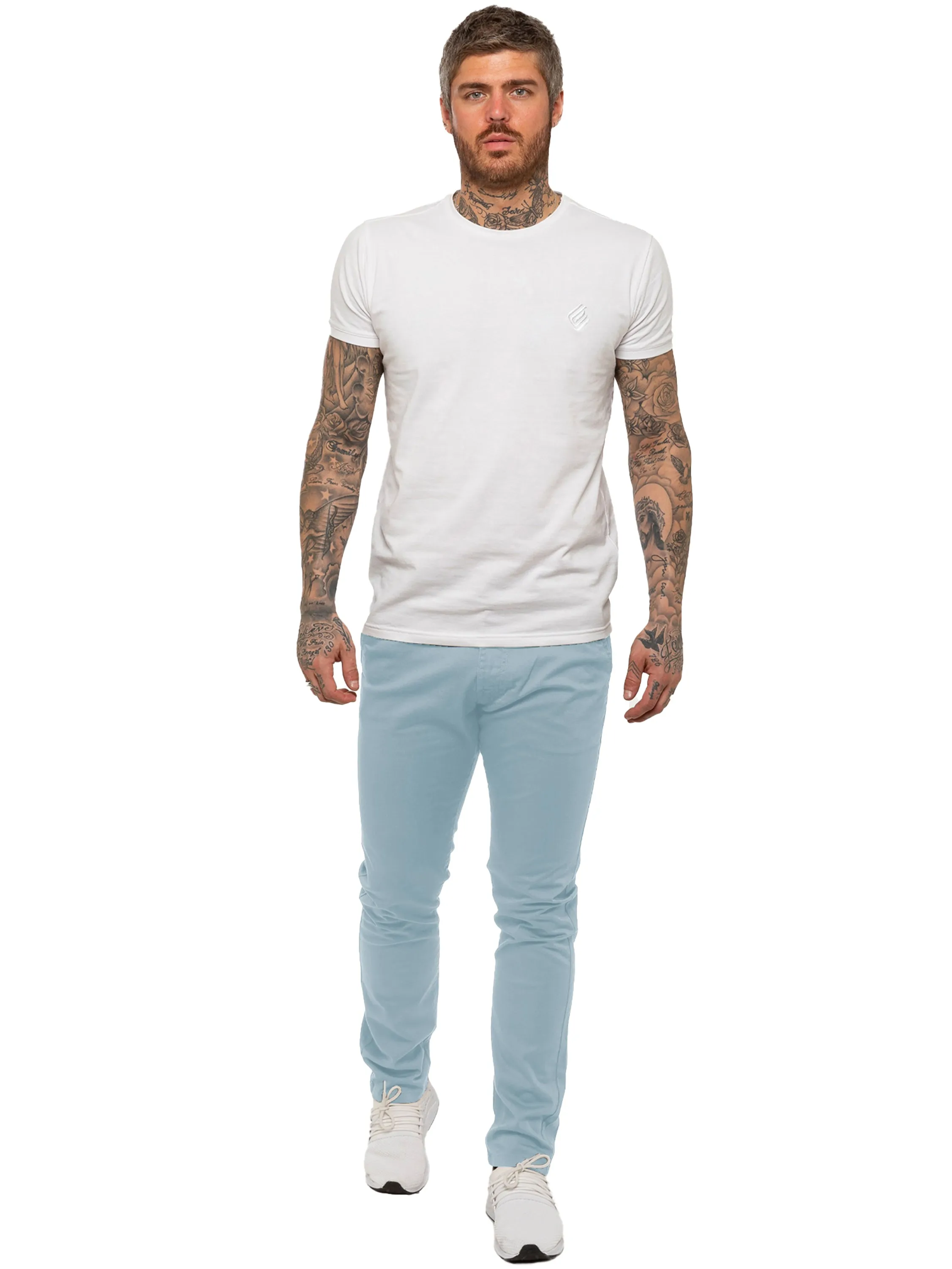 Enzo | Mens Slim Fit Stretch Chino Trousers