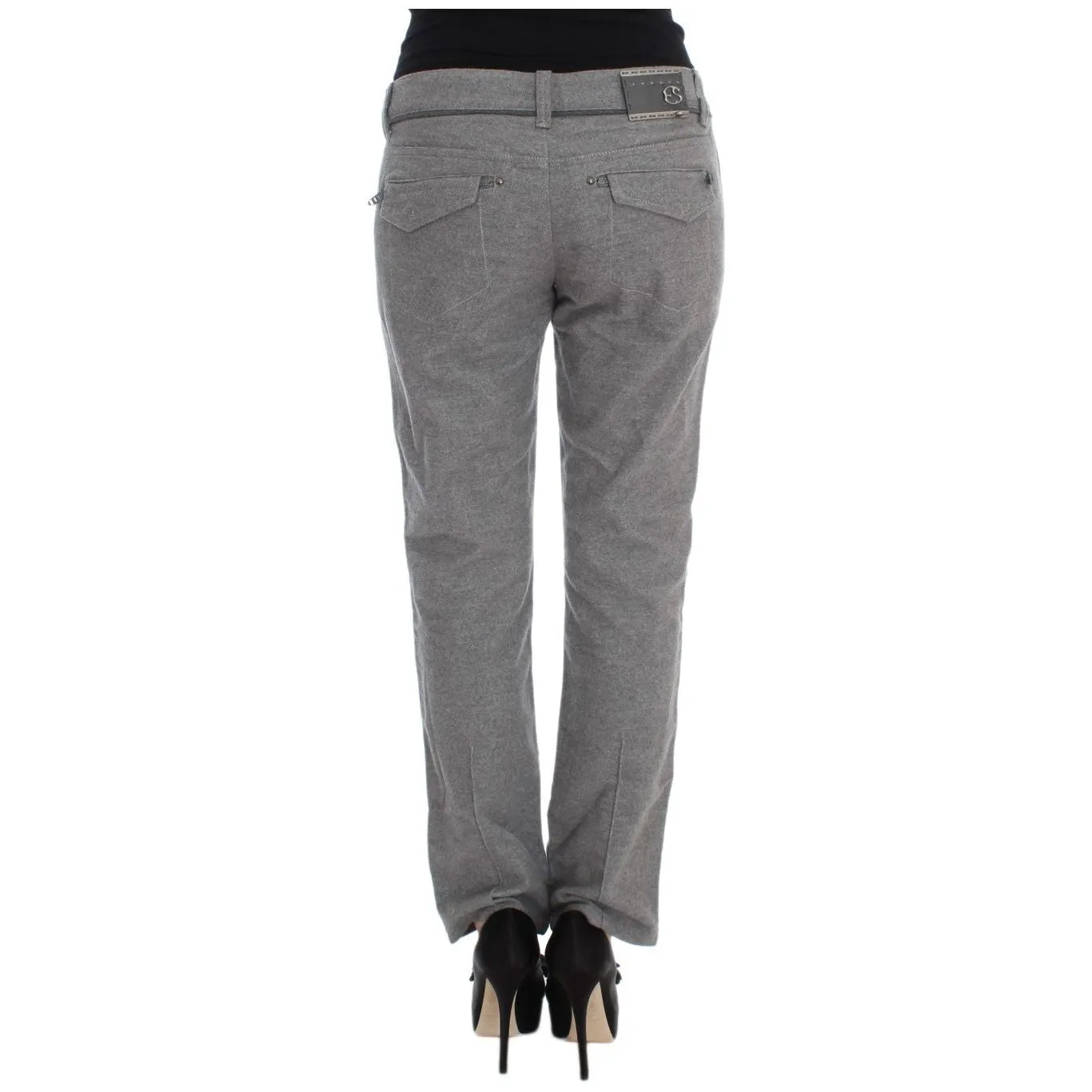 Ermanno Scervino Chic Gray Casual Cotton Pants