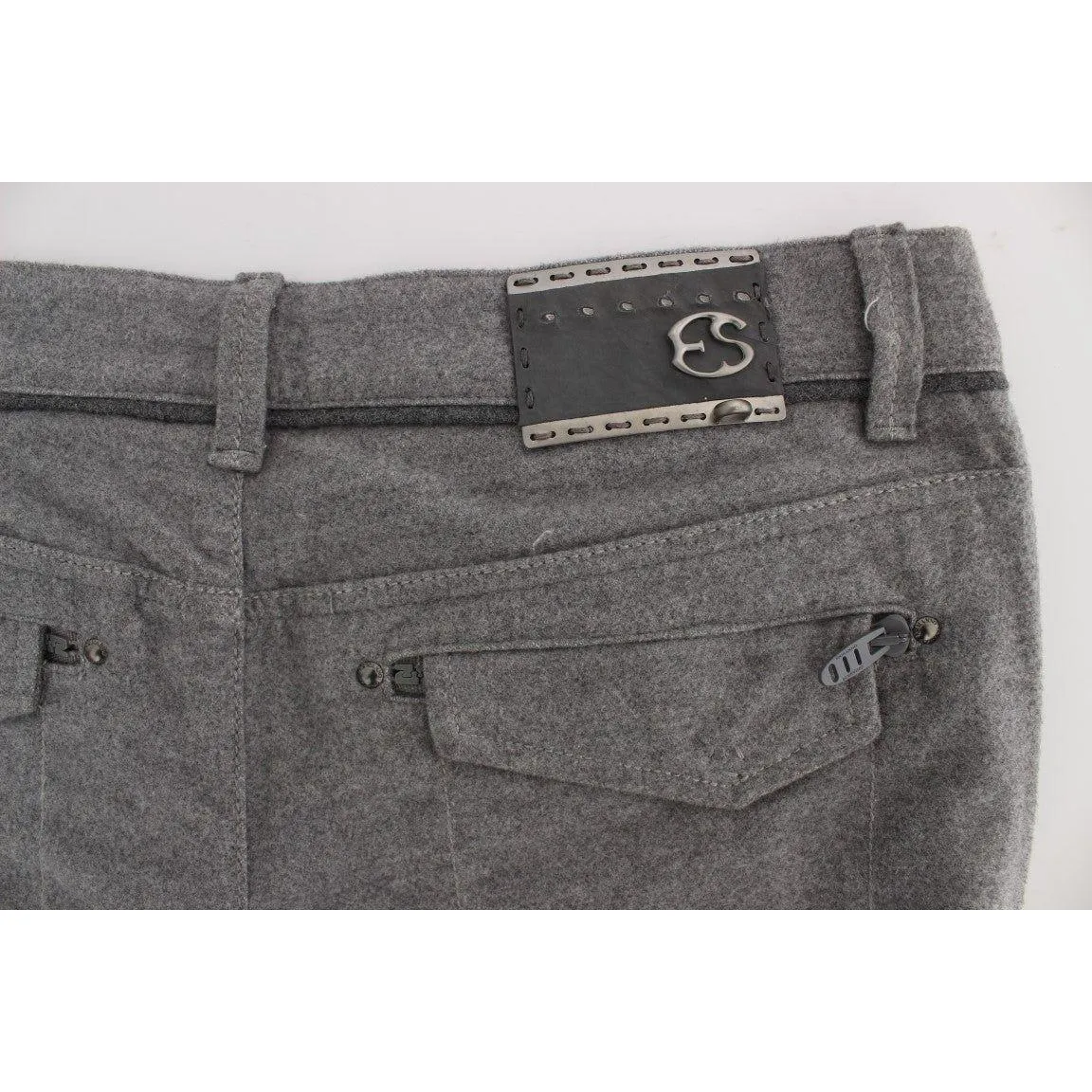 Ermanno Scervino Chic Gray Casual Cotton Pants