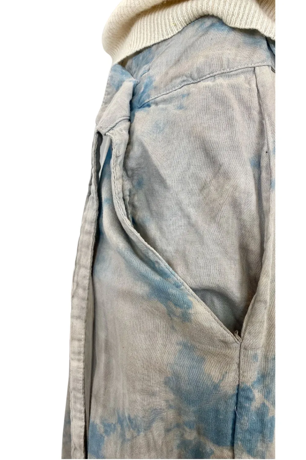 Flowy Lightweight Ida Pants in Grey Blue | Organic Cotton