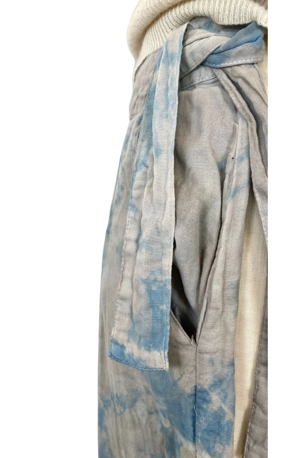 Flowy Lightweight Ida Pants in Grey Blue | Organic Cotton