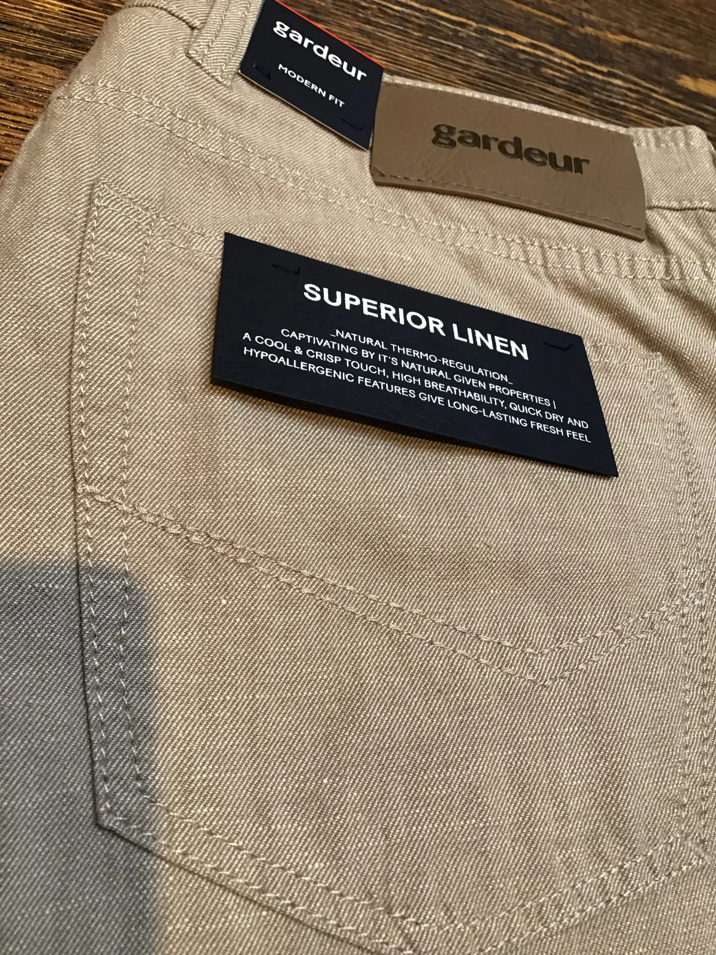 GARDEUR Beige Linen Jean