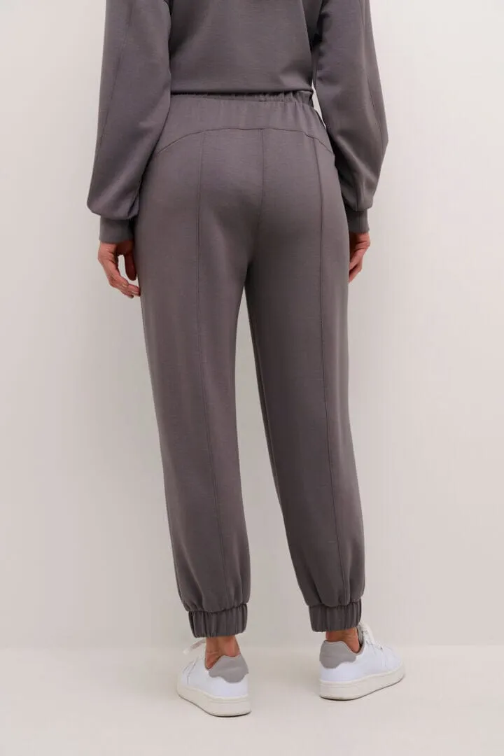 GREY ELASTIC WAIST CASUAL JOGGER PANT