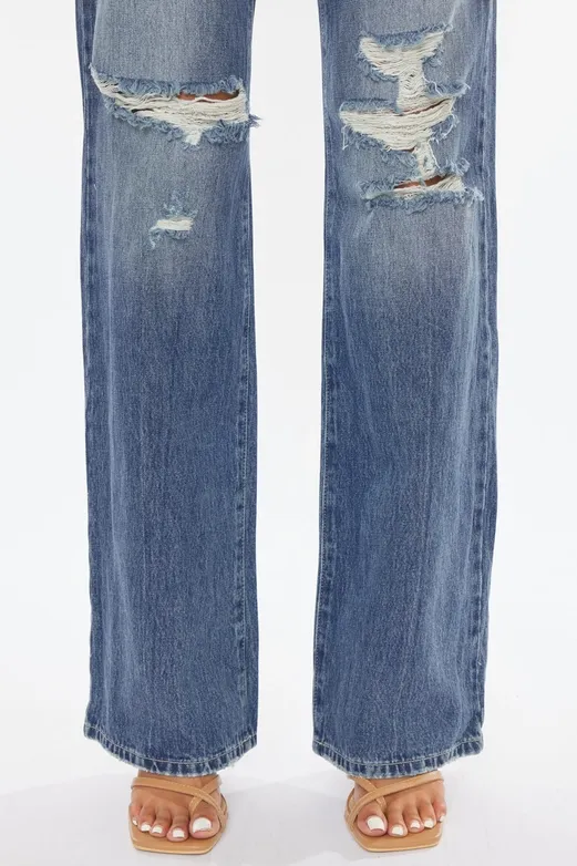 High Rise 90's Wide Leg Flare Jeans