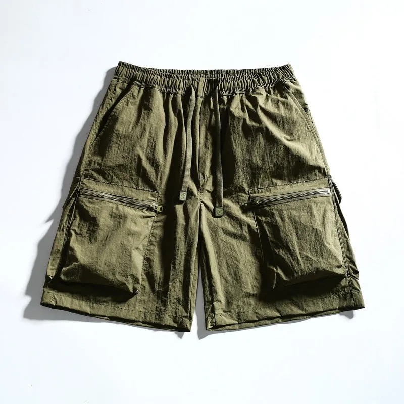 ICE SILK SPORTS SHORTS LIGHT AND THIN QUICK DRYING LOOSE SPORTS AND CASUAL CARGO SHORT