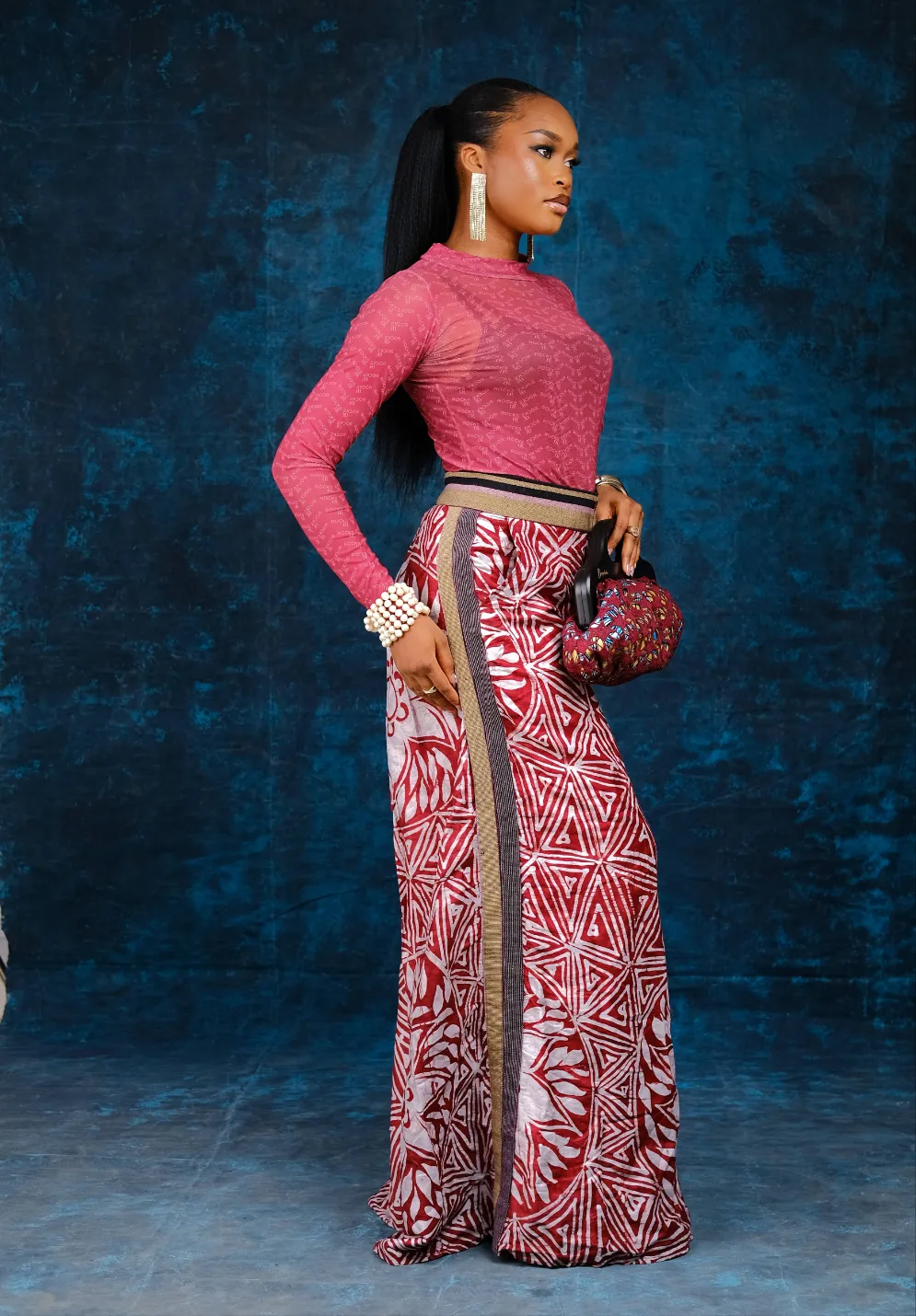 Imole Adire and Aso oke pant