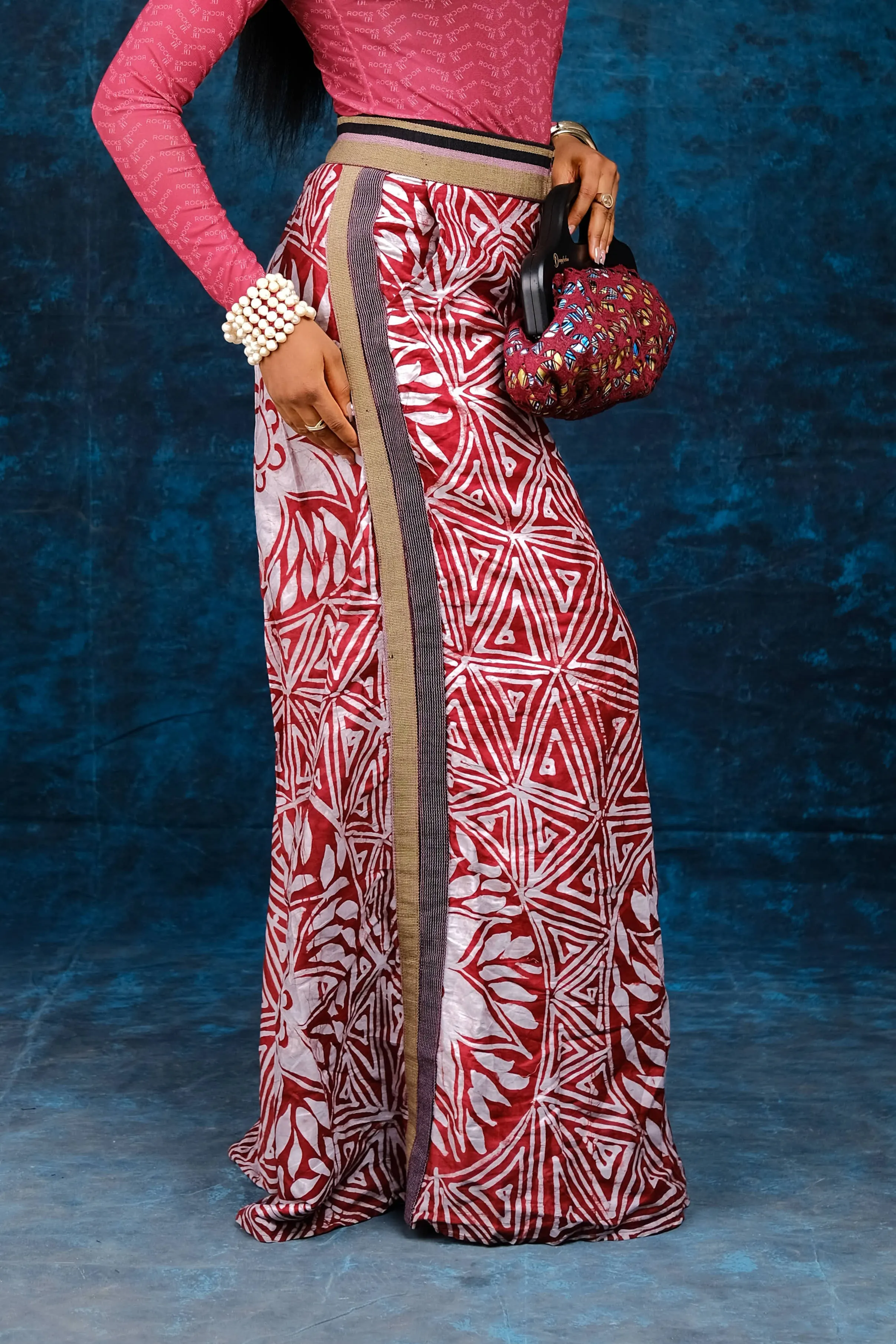 Imole Adire and Aso oke pant