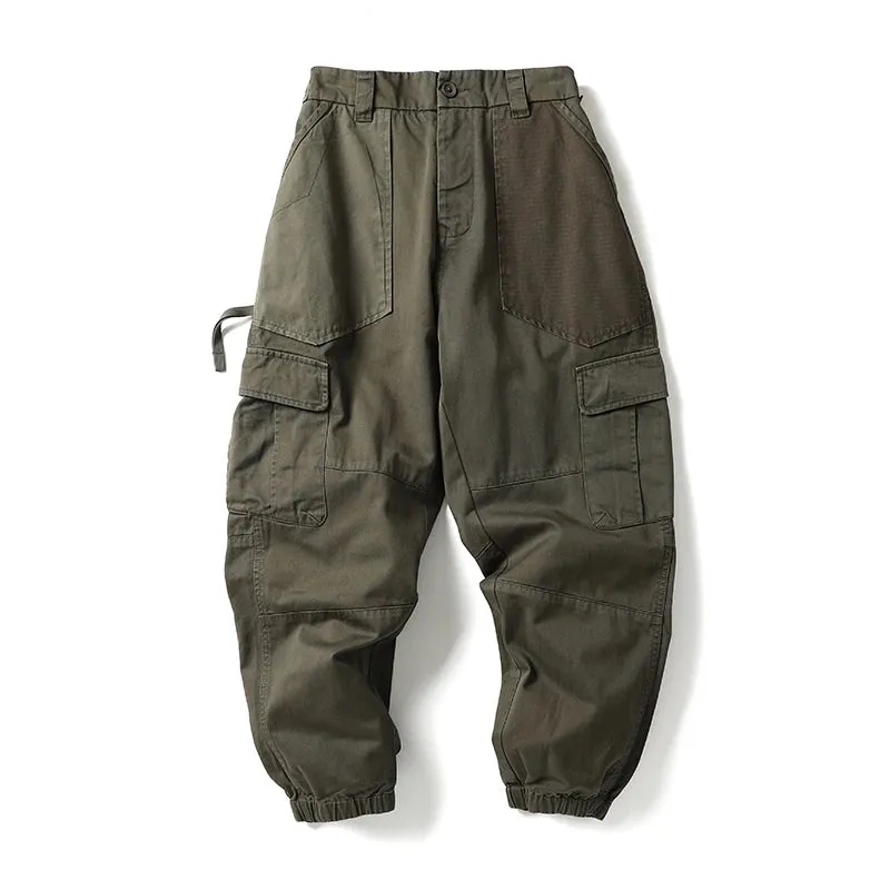 Japanese Streetwear Casual Cargo Pants - Khaki Jogging Pants - High Quality Joggers