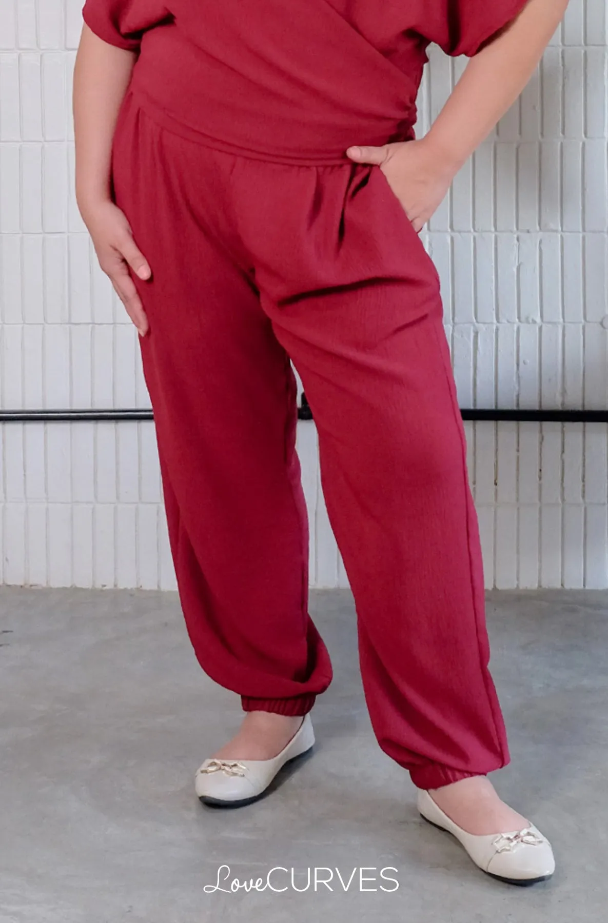 Jogger Pants - Wine