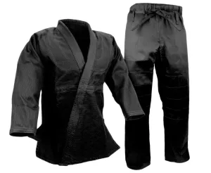 Judo Uniform, Single Weave, Black