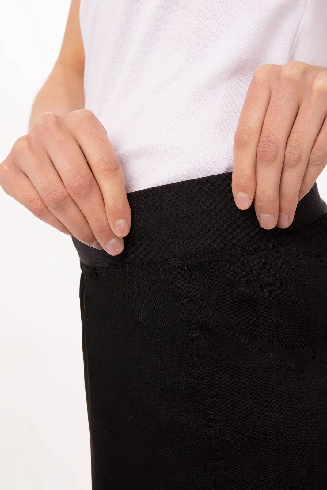 Lightweight Slim Women's Chef Pants Black