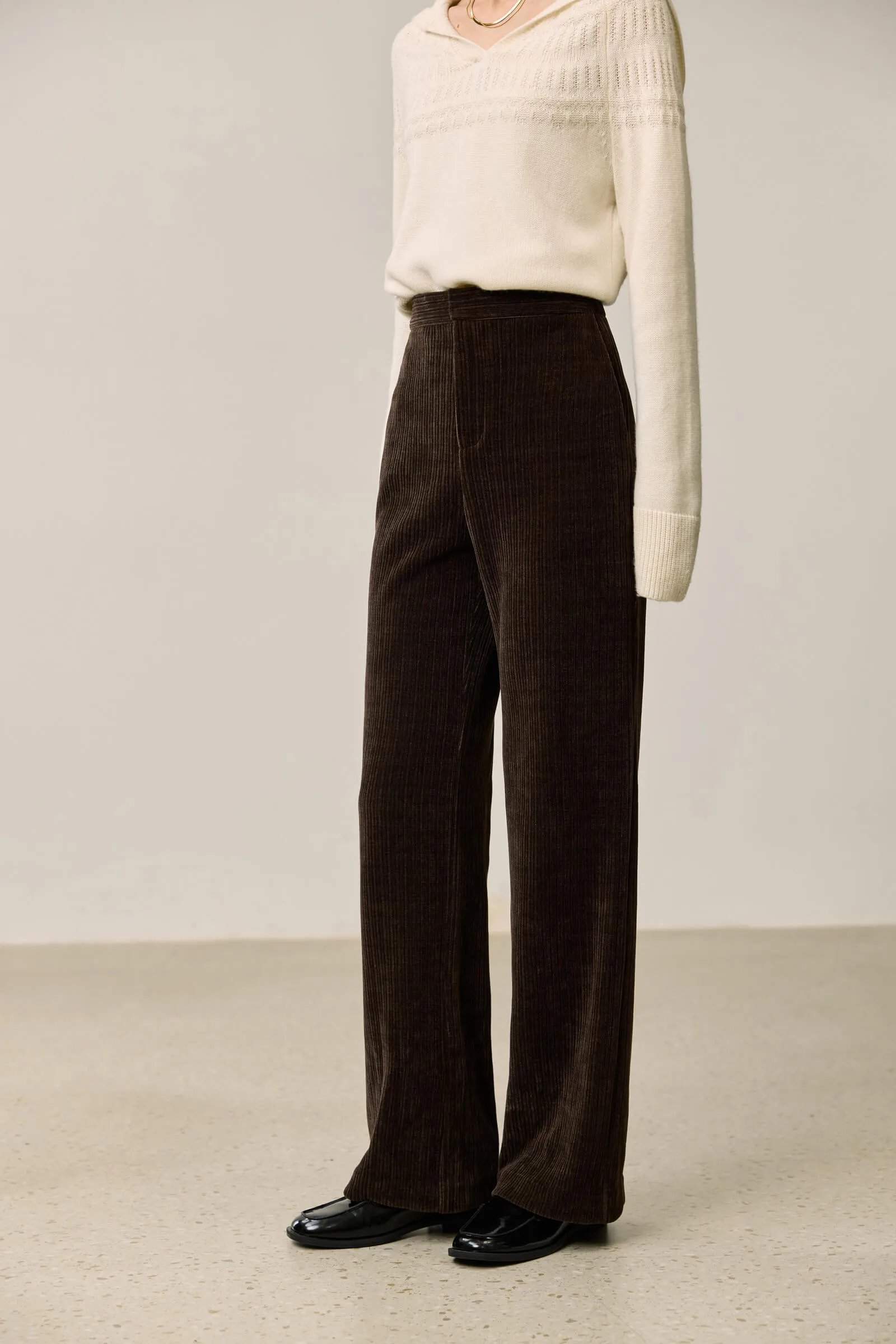 LILY Relaxed Corduroy Wide-Leg Pants