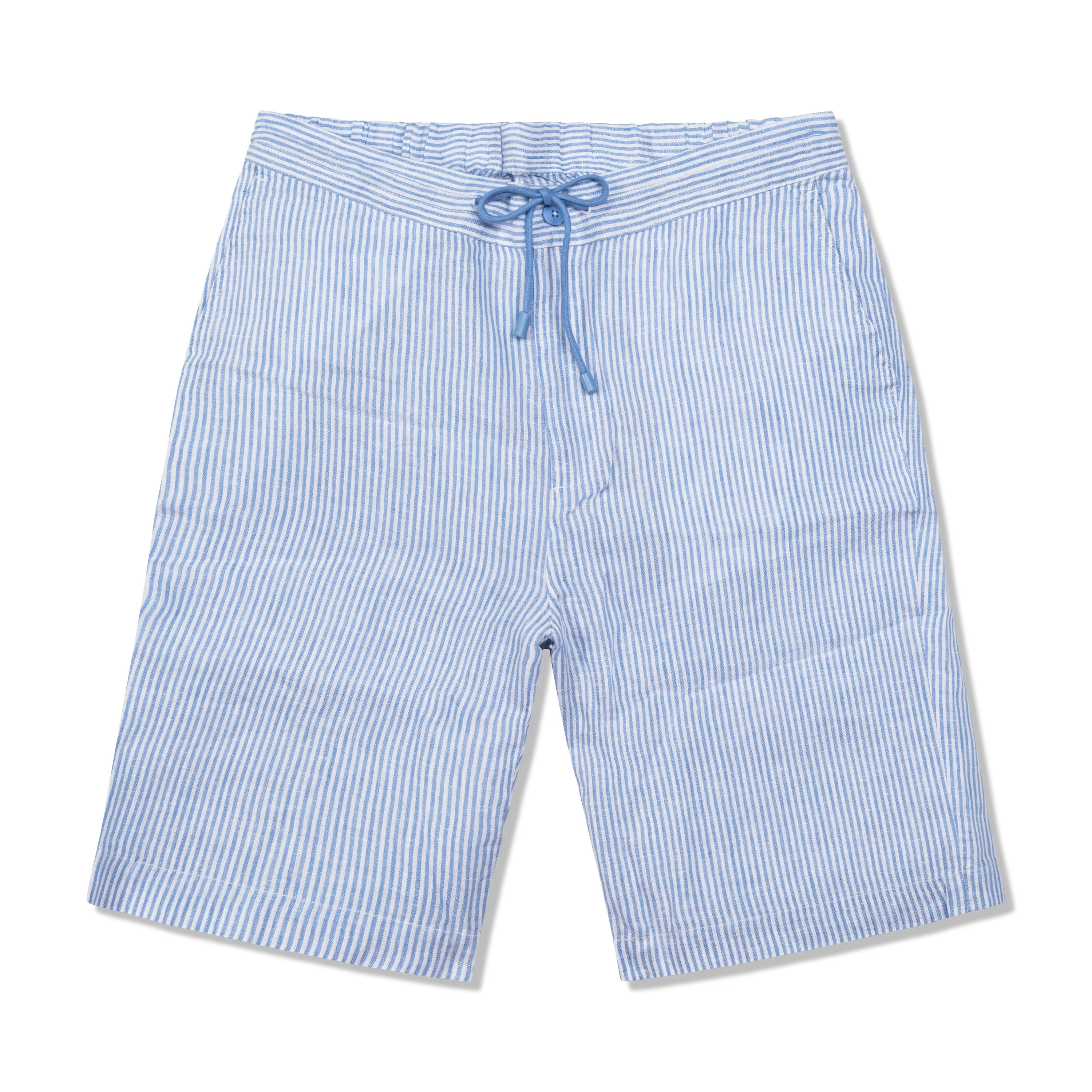 Linen Resort Short - Blue Stripe