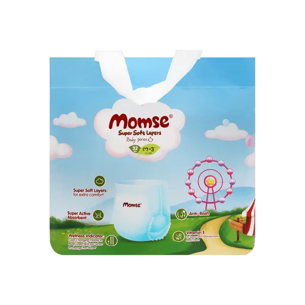 MOMSE BABY PANTS M-3 6-11 KG 32PCS