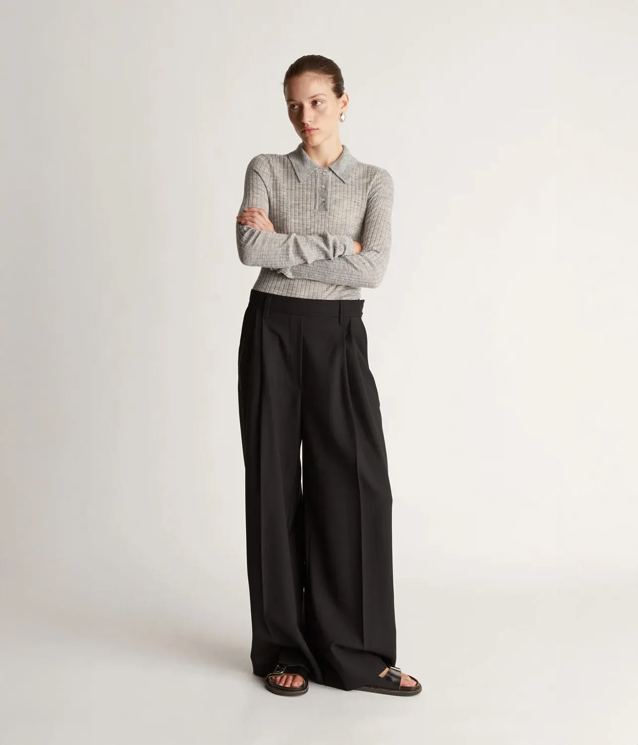 MORTIMER WIDE LEG PANT- BLACK