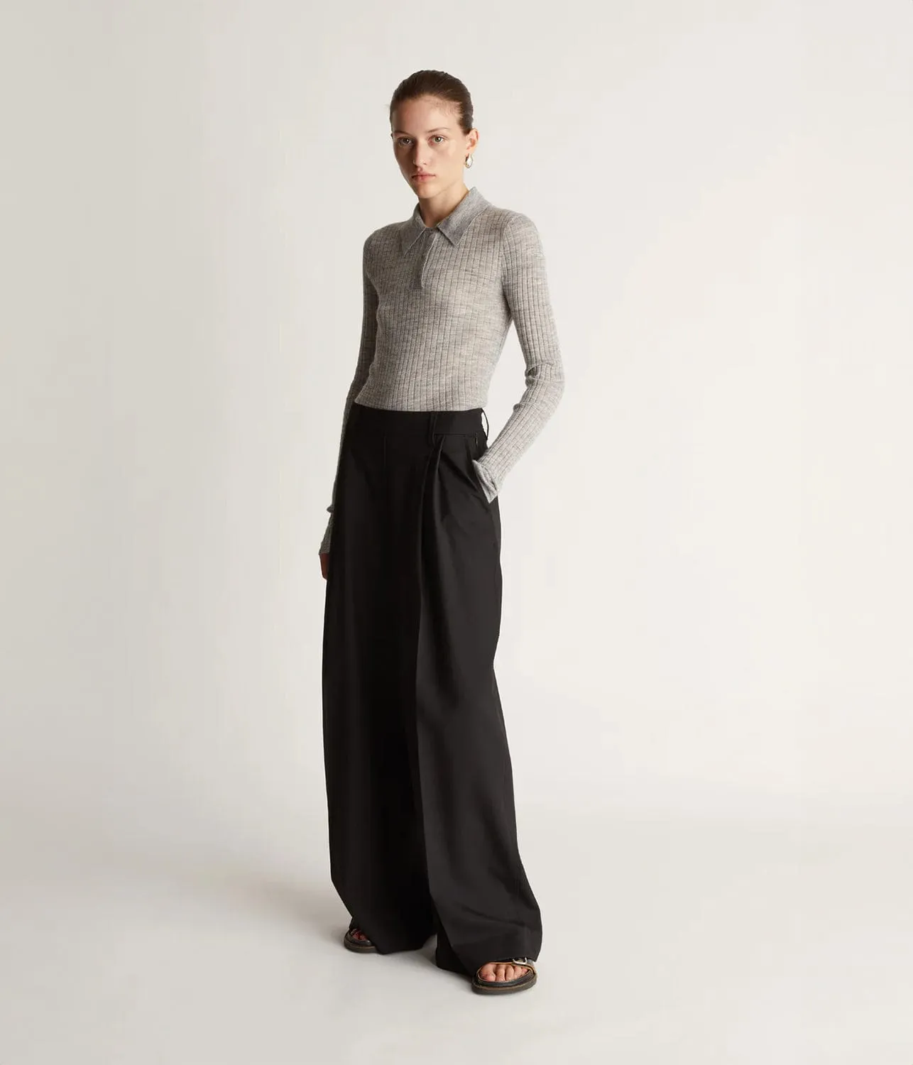 MORTIMER WIDE LEG PANT- BLACK