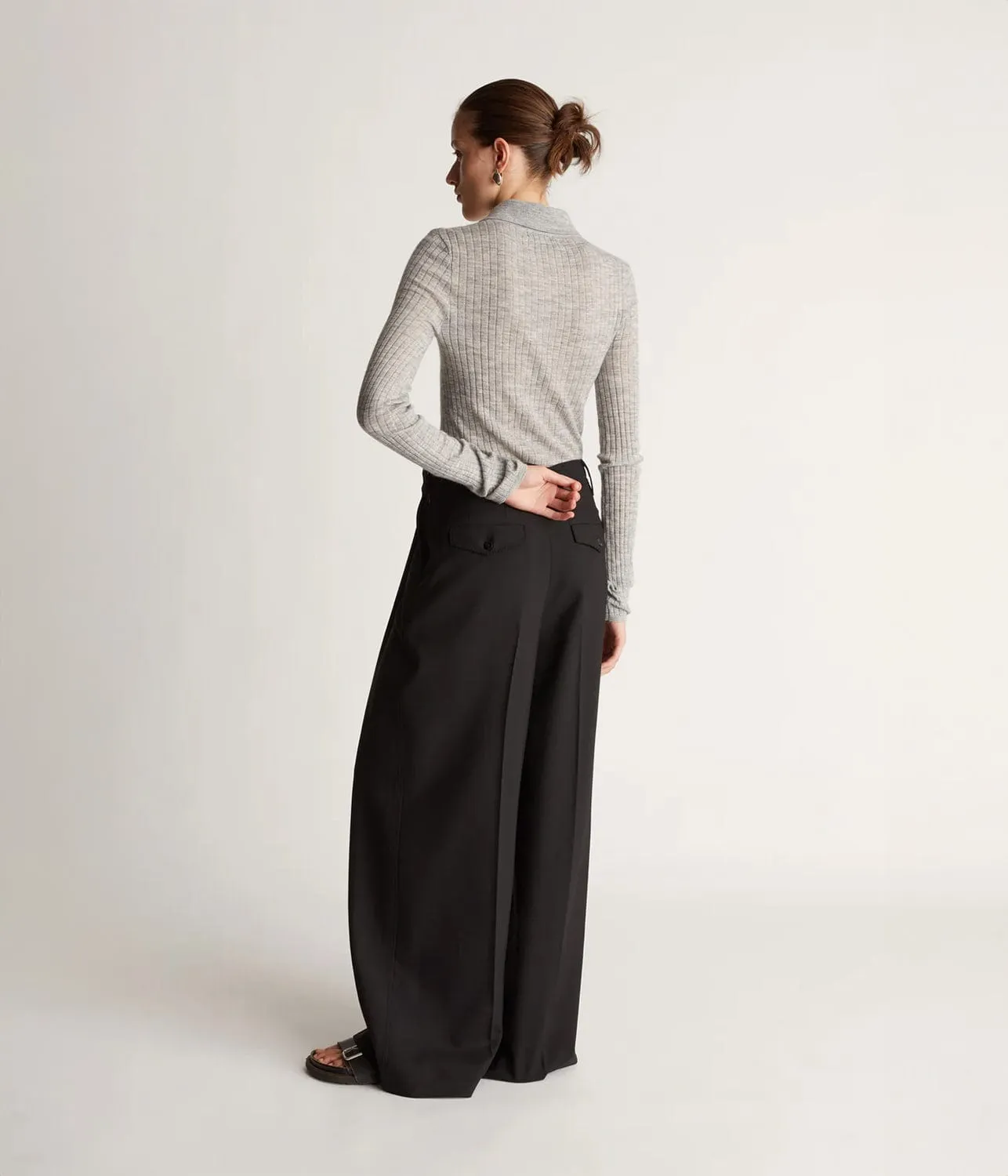 MORTIMER WIDE LEG PANT- BLACK