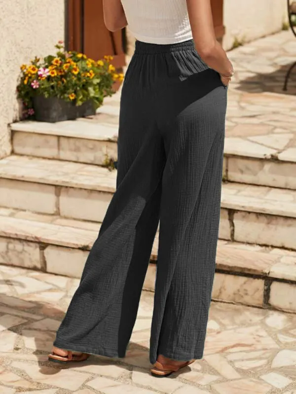 New Model Loose Elastic Pleated Fashionable Casual Pants