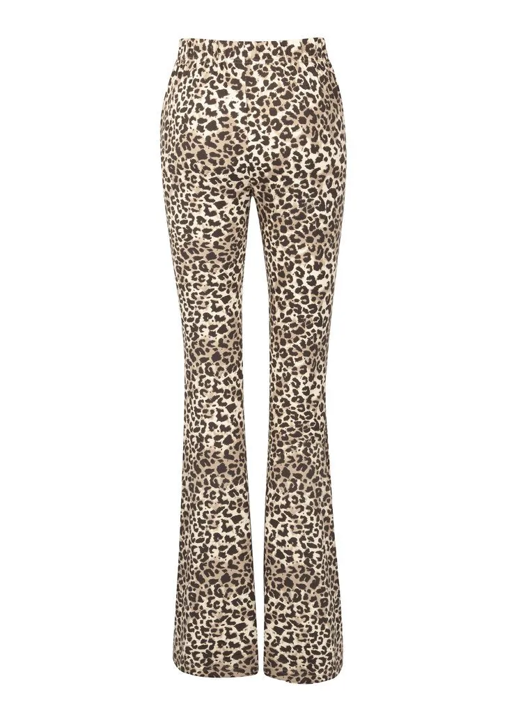 Running Wild Leopard Animal Print Flared Bell Bottom Pants