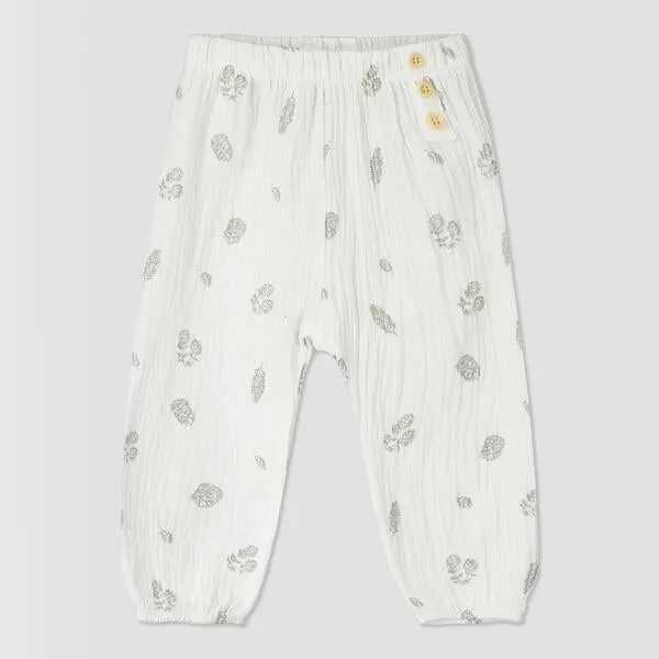 Smithie pants in ivory pinecones print