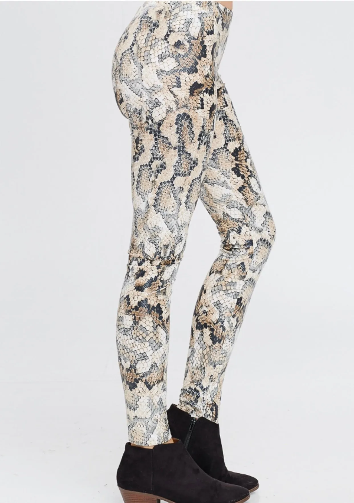 Snakeskin Print Leggings