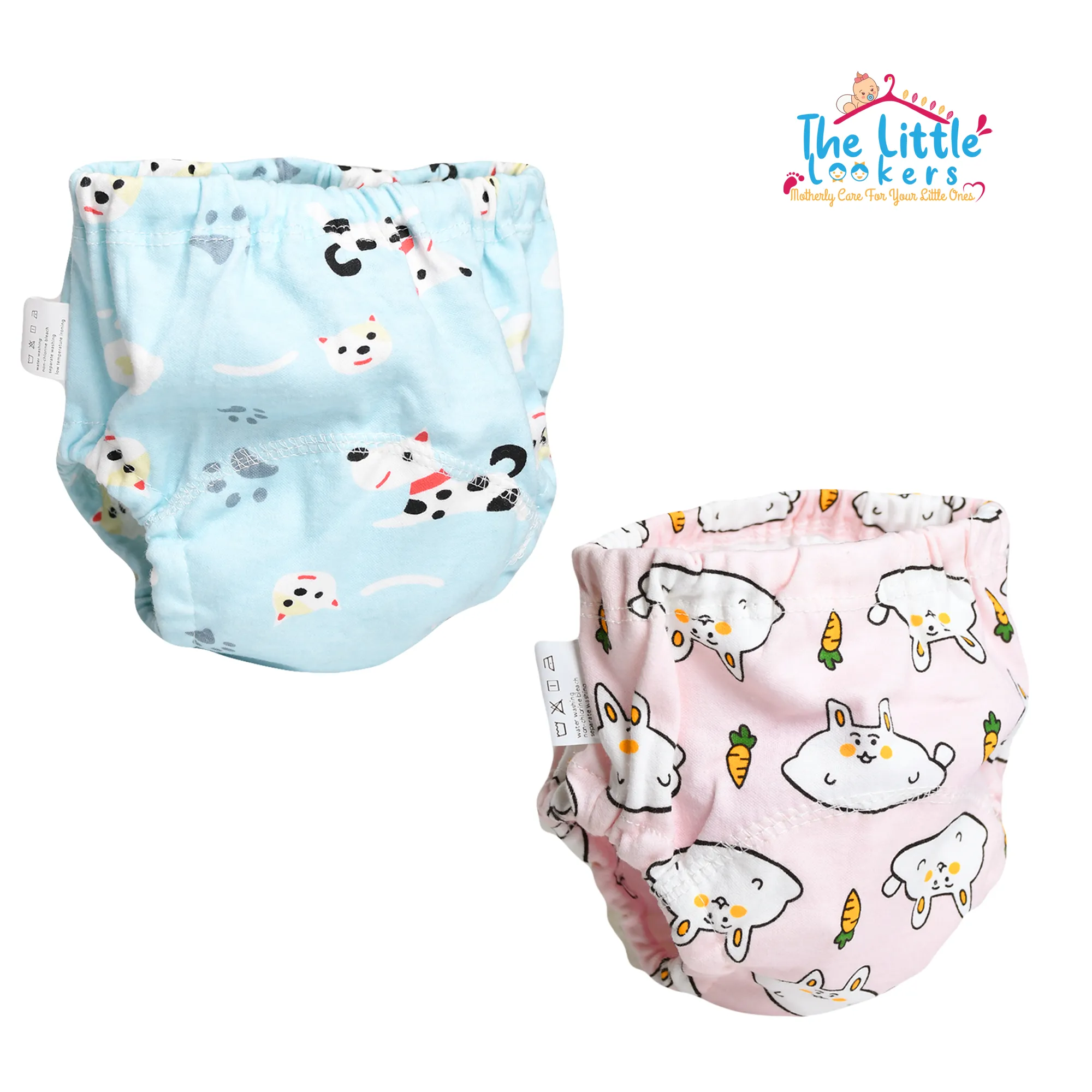 THE LITTLE LOOKERS Potty Training Pants for Babies I Reusable & Waterproof Pull up Underwear | Cloth Diaper for Babies (Pack of 2)