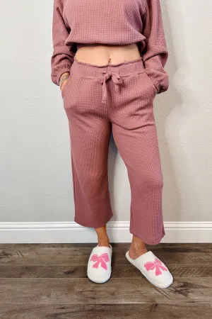 Tour Waffle Knit Cropped Lounge Pants