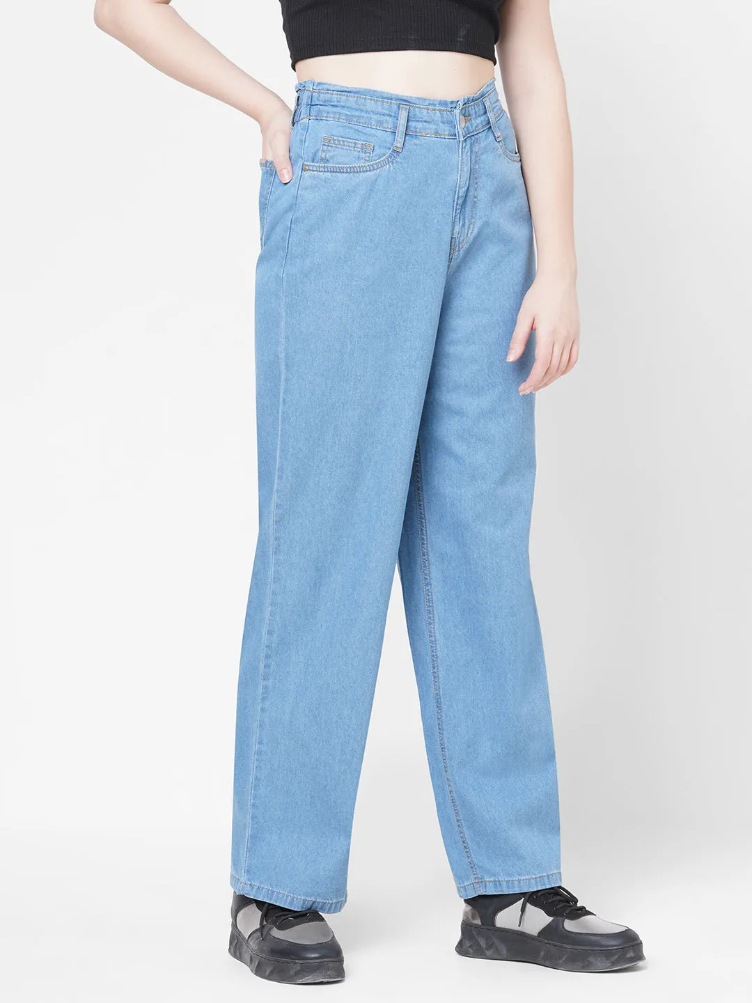 Women High-Rise Wide Leg Jeans