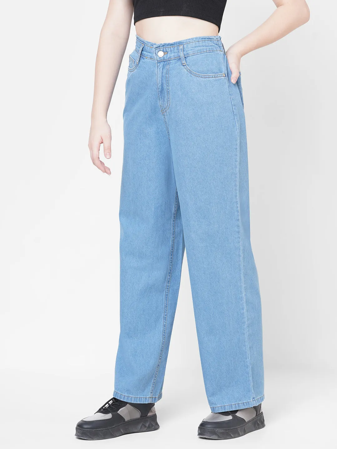 Women High-Rise Wide Leg Jeans