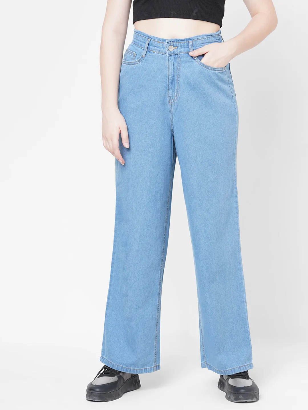 Women High-Rise Wide Leg Jeans