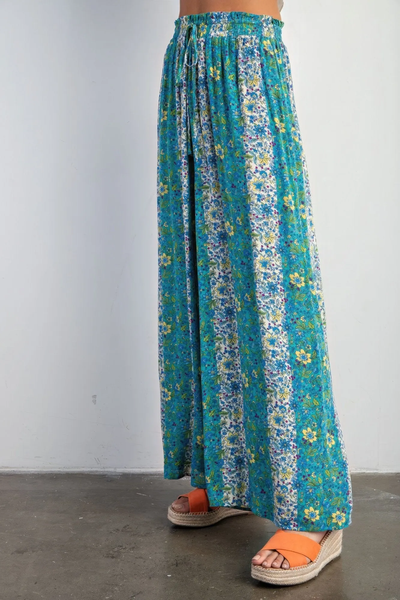 Women's Floral print gauze palazzo pants