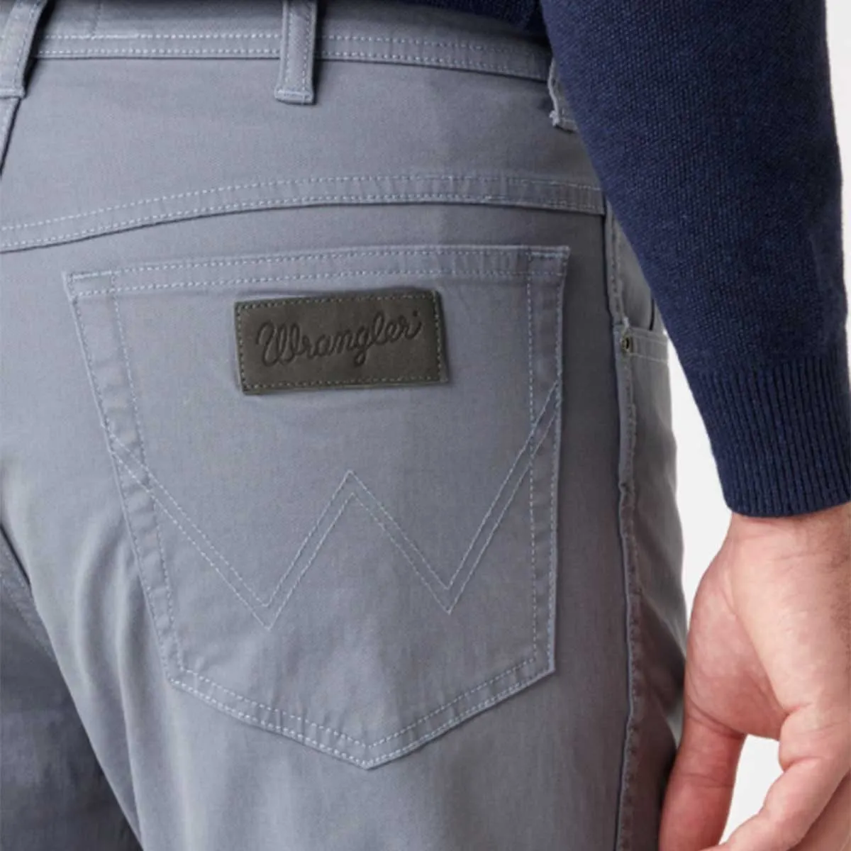 Wrangler pantaloni greensboro straight leg grey uomo