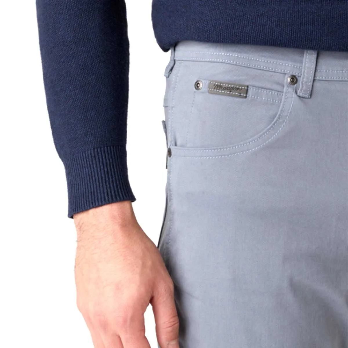 Wrangler pantaloni greensboro straight leg grey uomo